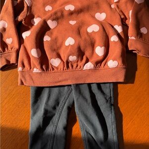 Jumping Beans Heart Sweatshirt and Leggings - 18 Months